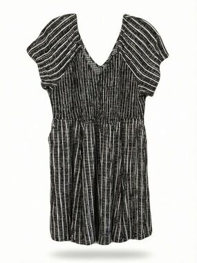 torrid Black & White Striped V-Neck Mini Dress